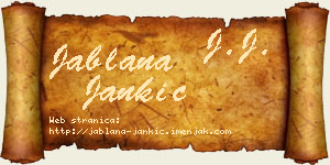 Jablana Jankić vizit kartica